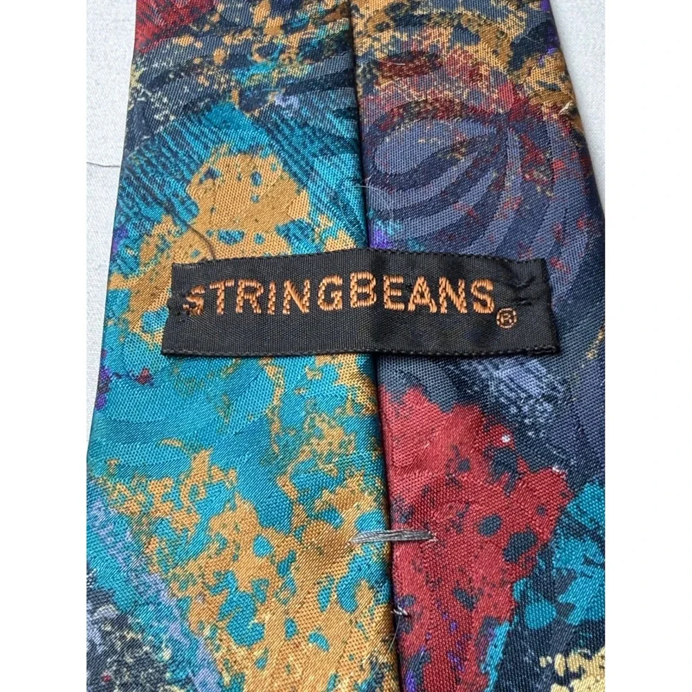 Stringbeans‎ Men's Tie Abstract Geometric Pattern Silk Blend